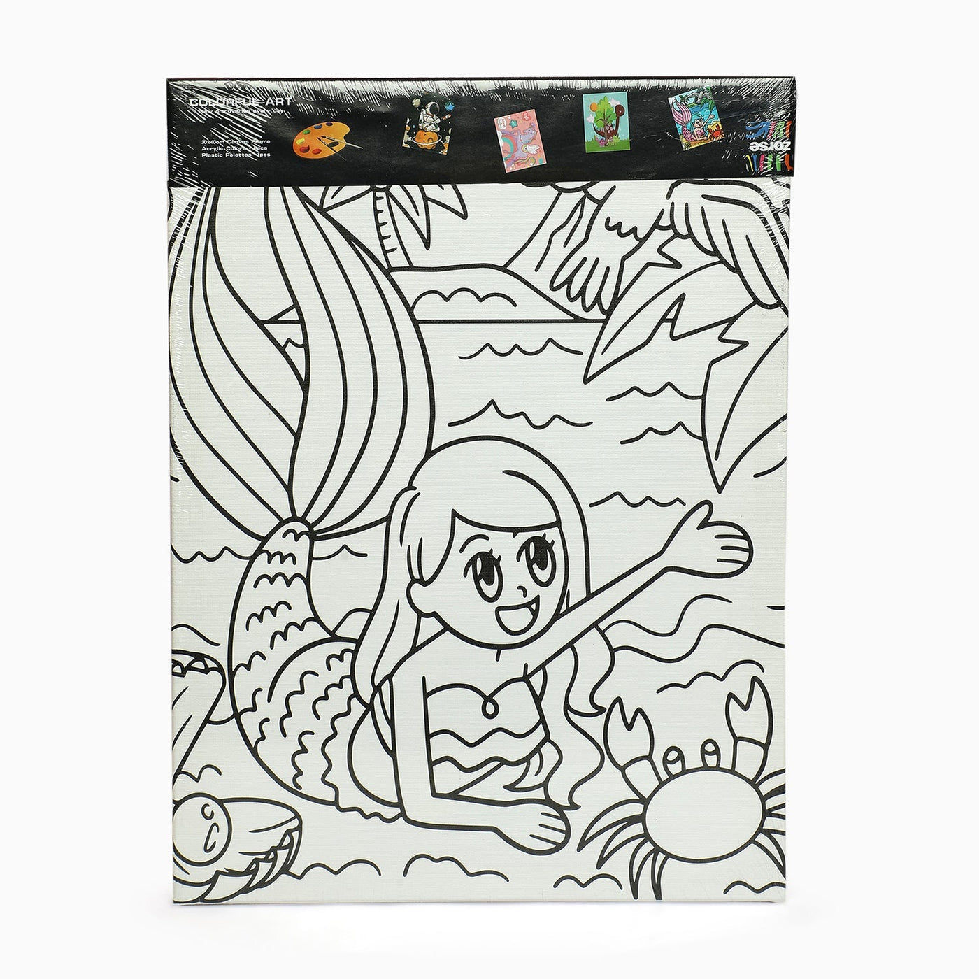 ZORSE mermaid six shades of Expression  wooden frame canvas painting set 30 x 40cm