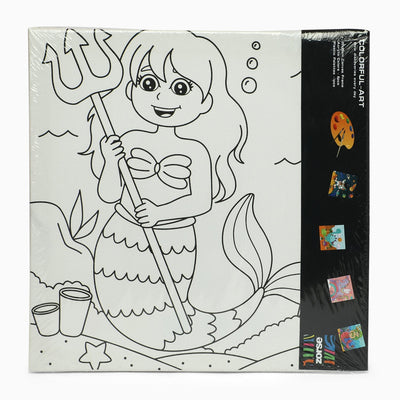 ZORSE Mermaid six shades of Expression  wooden frame canvas painting set 25 x 25cm