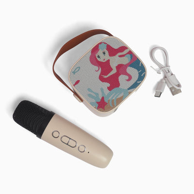 Sing-Along Fun: Kids' Mermaid Karaoke Machine with Wireless Microphone and Bluetooth Speaker