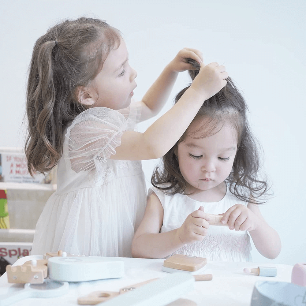 Playbox Comb & Shine - Wooden Kids Hair Salon Playset