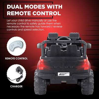Baby Moo 4X4 Mercedes Benz Electric Ride-On Car for Kids | Rechargeable Battery | Bluetooth Remote Control | USB MP3 Player | Double Seat | Age 2-6 - Red