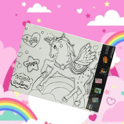 ZORSE unicorn six shades of Expression  wooden frame canvas painting set 30 x 40cm