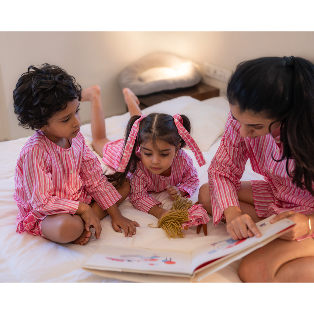 Love The World Today Sleepover Party - Kurta & Shorts Set - Pink