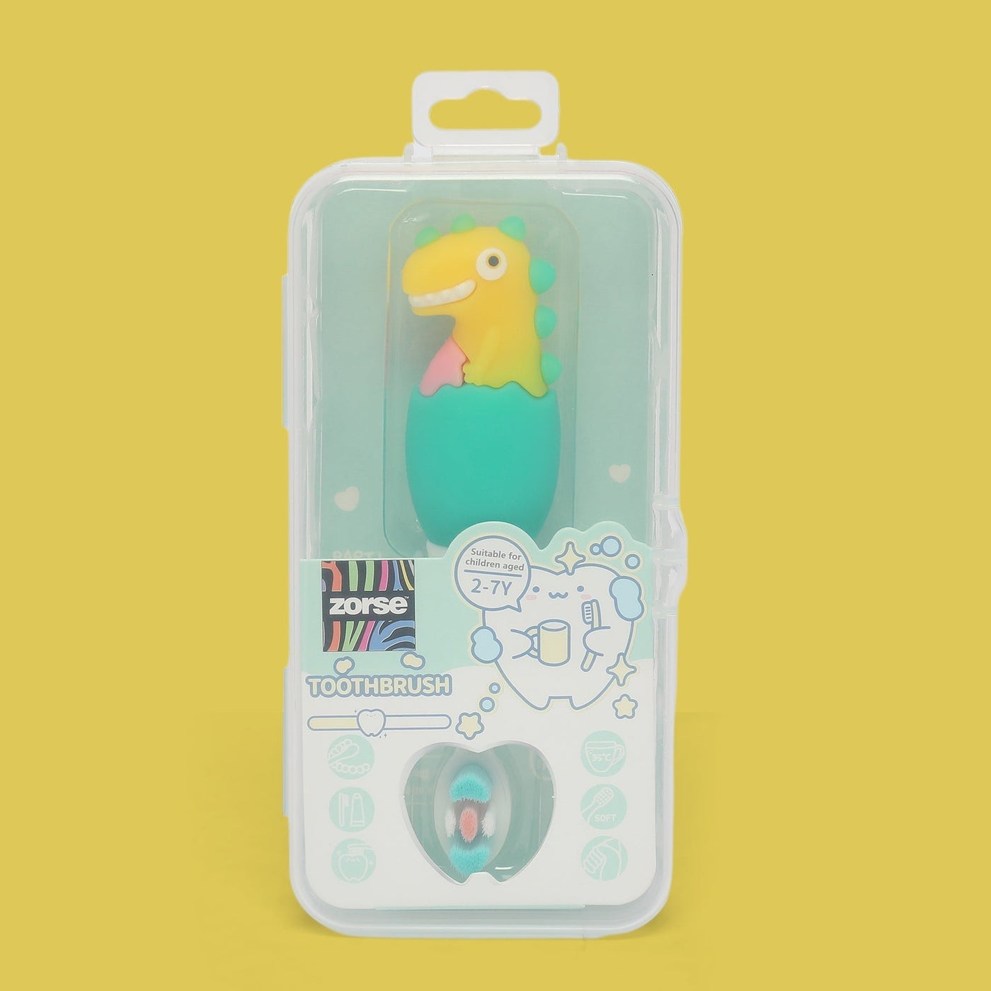 ZORSE baby toothbrush special curated for your child's teeth in style for  2-7 year olds (dinosaur random-print)