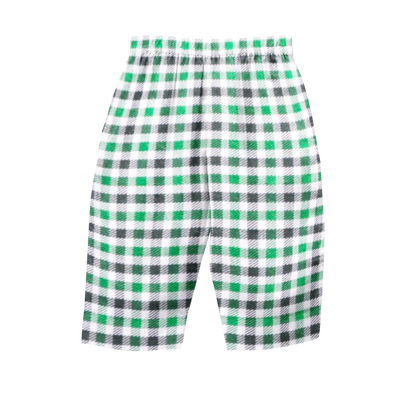 The Baby Atelier Short Sleeves Pajama Set - Green & Black Checks