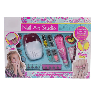Nail glam Polish Makeup Sets for Kids with Nail Dryer for your Baby Girl 15 pcs set