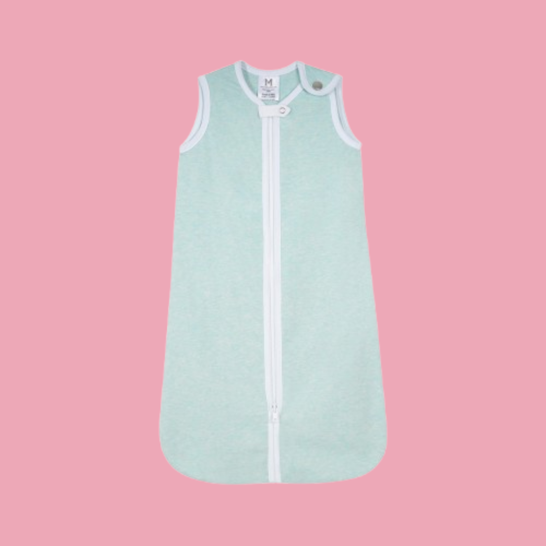 Malabar Baby Melange Wearable Baby Sleep Sack - Mint 0.6 TOG